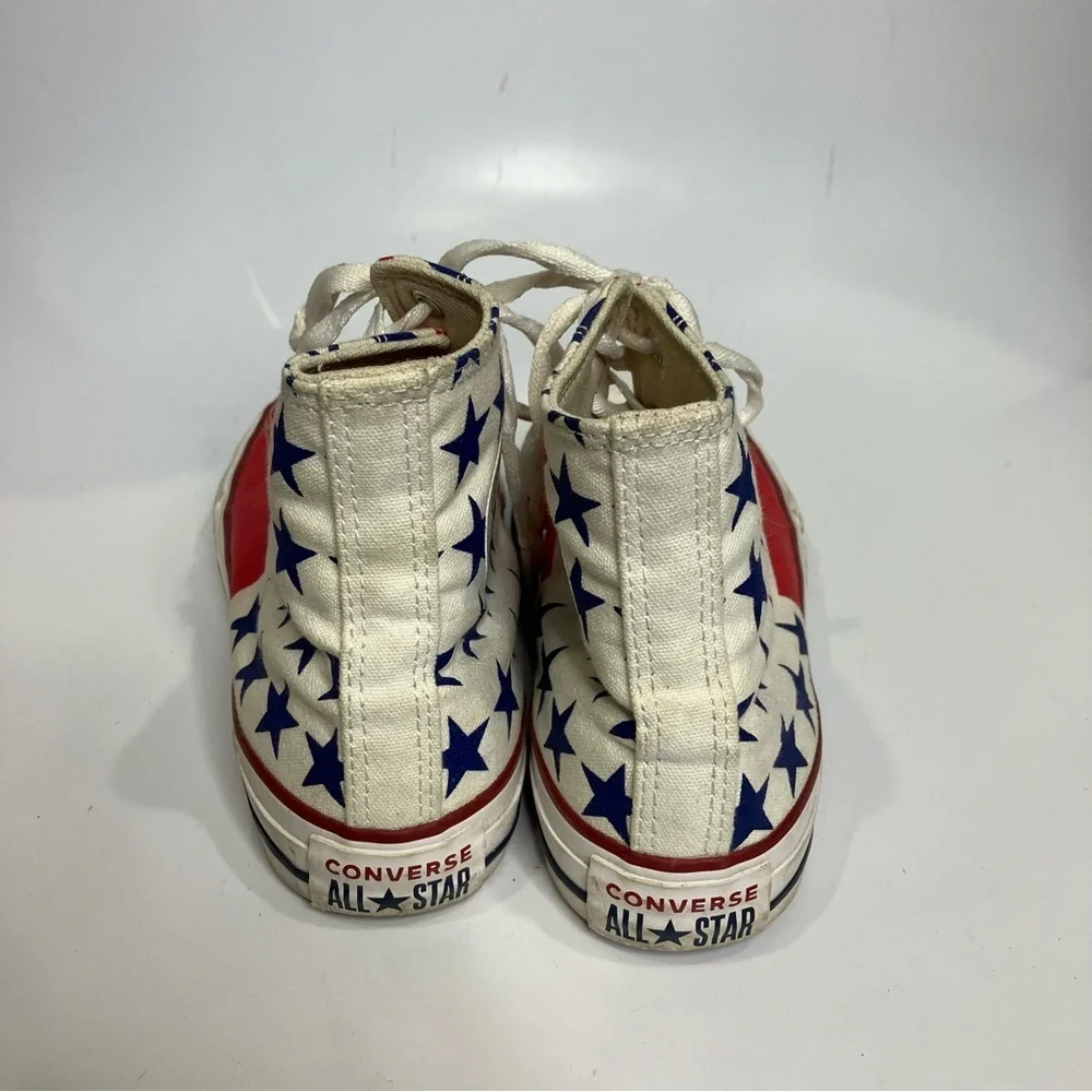 Converse American flag hightop sneakers‎ red white & blue size 5 youth